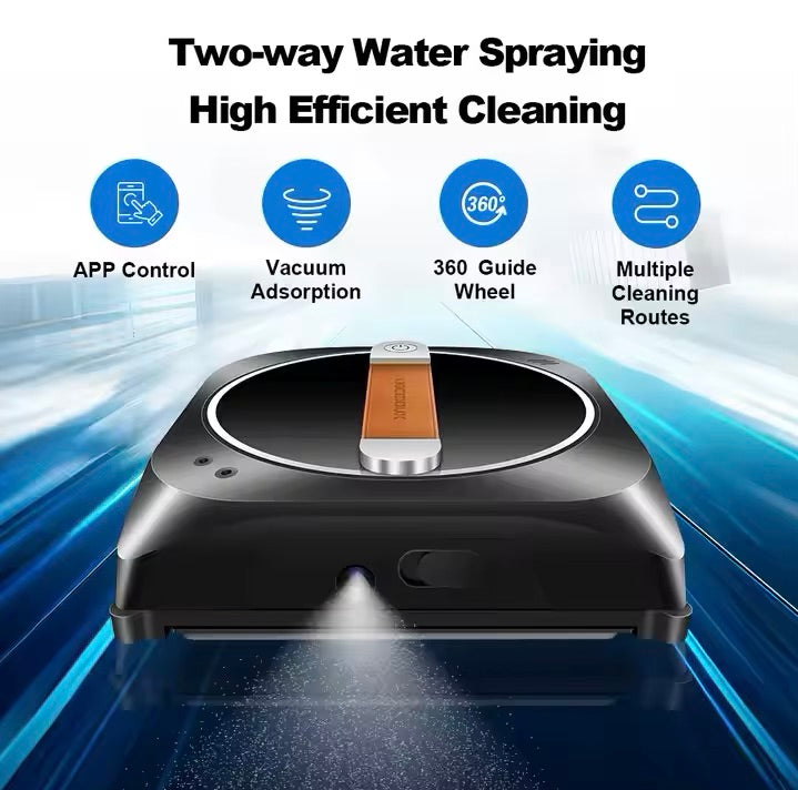 Liectroux Window Cleaning Robot, YW910, Mobile app, Remote control, Bluetooth, 216*216*70 mm, spray integrated in the robot